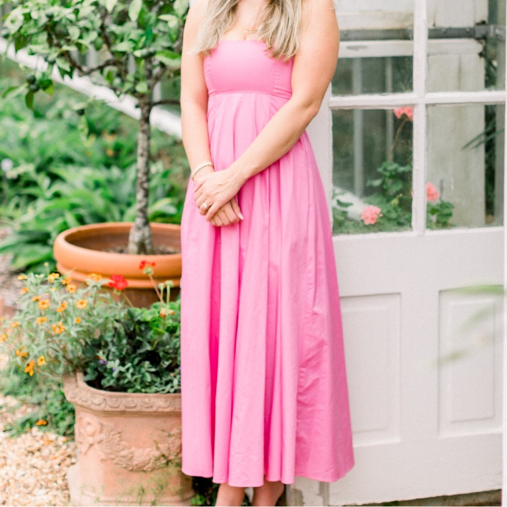 Zara Pink Midi Flowy Dress